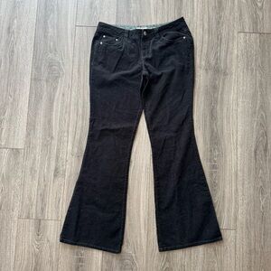 Vintage Y2K Black Flared Corduroy Pants